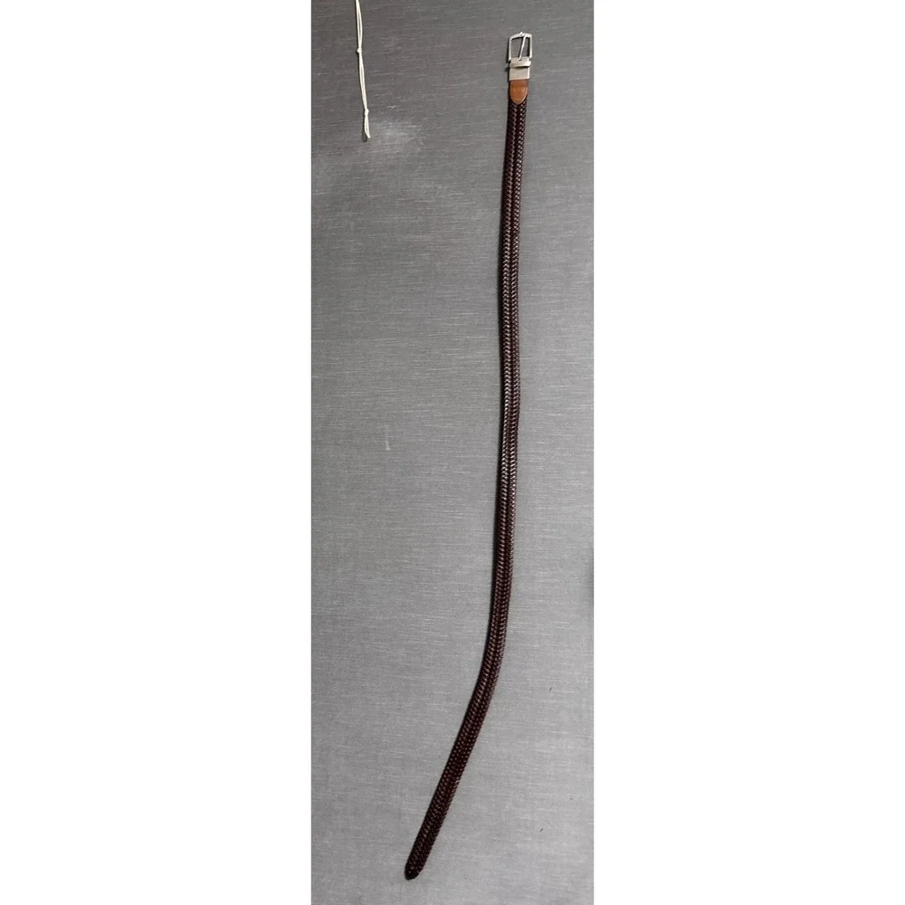 Reversible Brown Black Braided Belt 58 60 Faux‎ Leather Classic Big Casual Dress